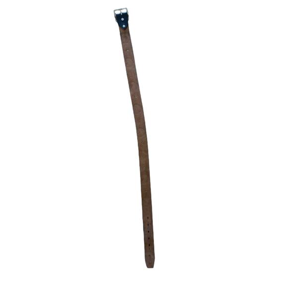 Vintage JOED Leather Belt with fur Pink Hearts and Brass Buckle  - Sz 34 - Picture 10 of 11